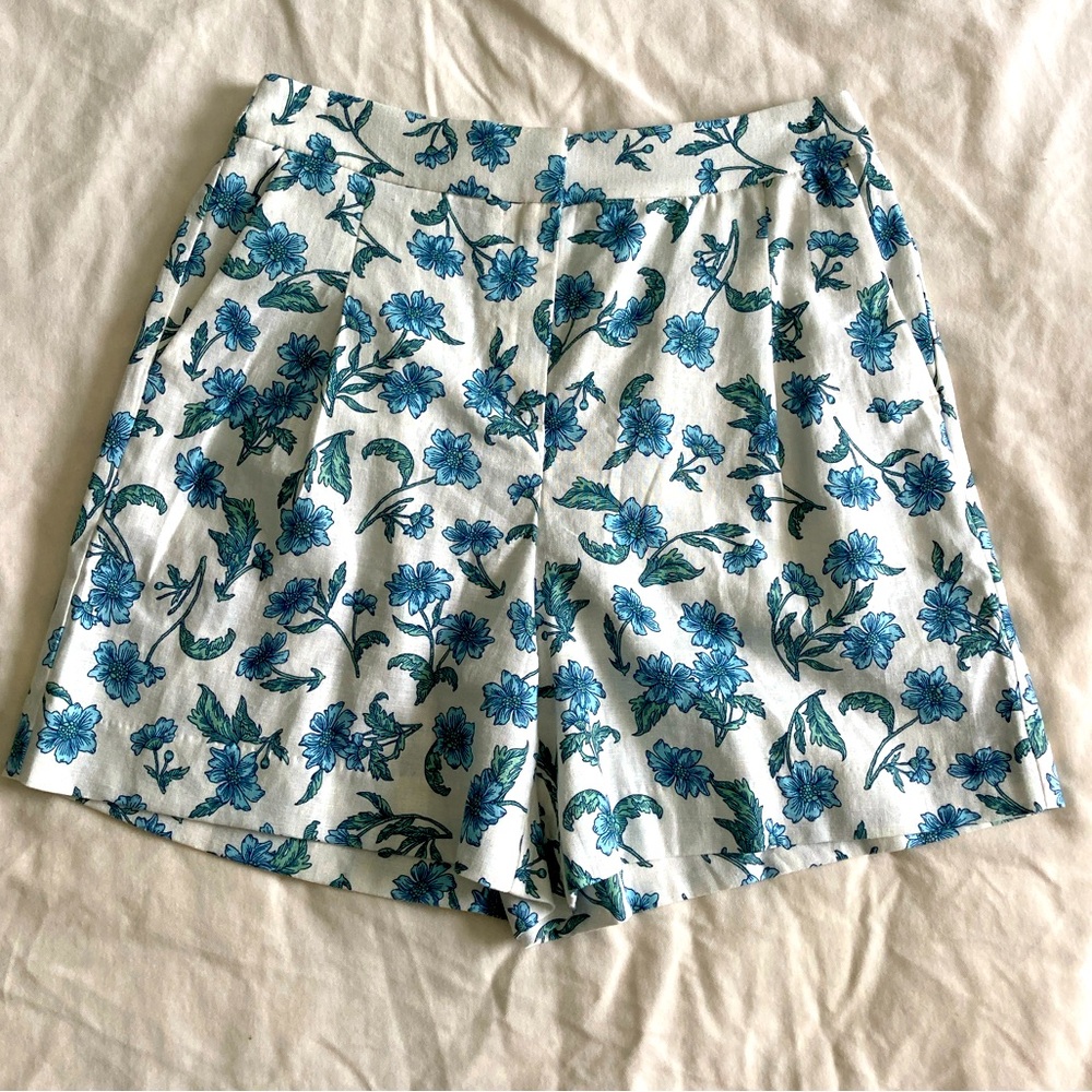J. Crew NWT Linen-blend Elastic-back Shorts